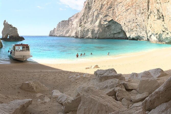 Zakynthos boat tour:Shipwreck& Local blue caves with 3 Swim Stops - Porto Vromi is an easy place to start