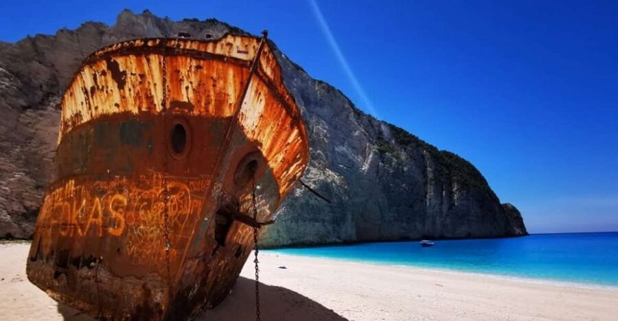 Zakynthos: early morning Shipwreck,Blue Caves and view point - Blue Caves, Sfogio Beach, and Poseidon’s Face