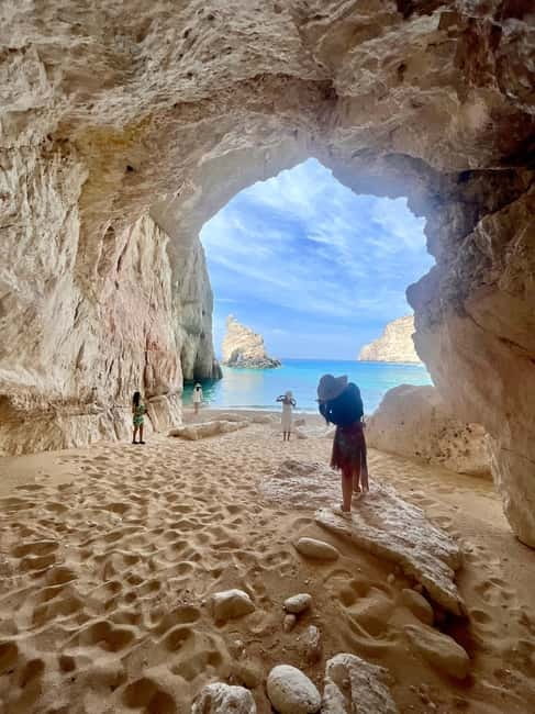 Zakynthos: Private Shipwreck & Blue Caves Tour by Land & Sea - White Beach gives you about 45 minutes to slow down