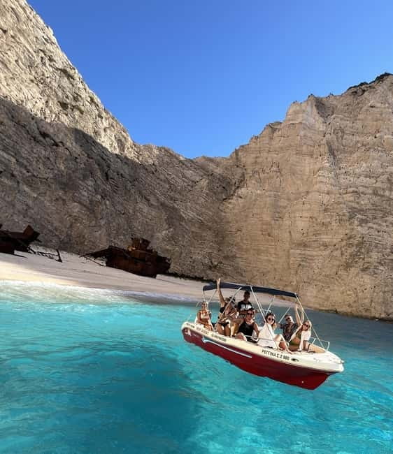 Zakynthos: Shipwreck & Caves Private Boat Tour with Skipper - Maravegias Cave and the smaller coastal sights