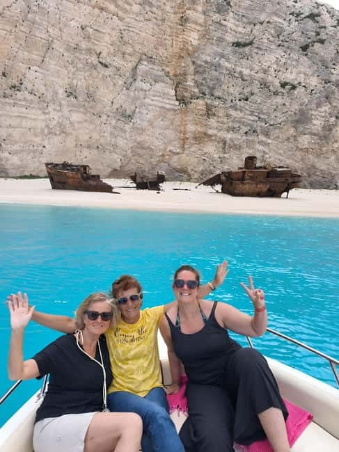 Zakynthos: Shipwreck & Caves Private Boat Tour with Skipper - The Blue Caves from inside the waterline