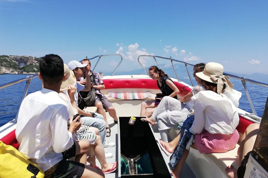 Zakynthos Small Group Tour Shipwreck & Blue Caves Land & Sea - Anafonitria adds a proper Greek lunch