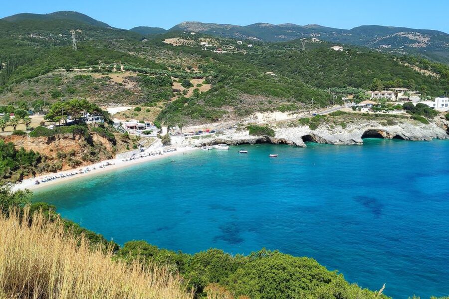 Zakynthos Small Group Tour Shipwreck & Blue Caves Land & Sea - Exo Chora brings olive oil and an ancient tree